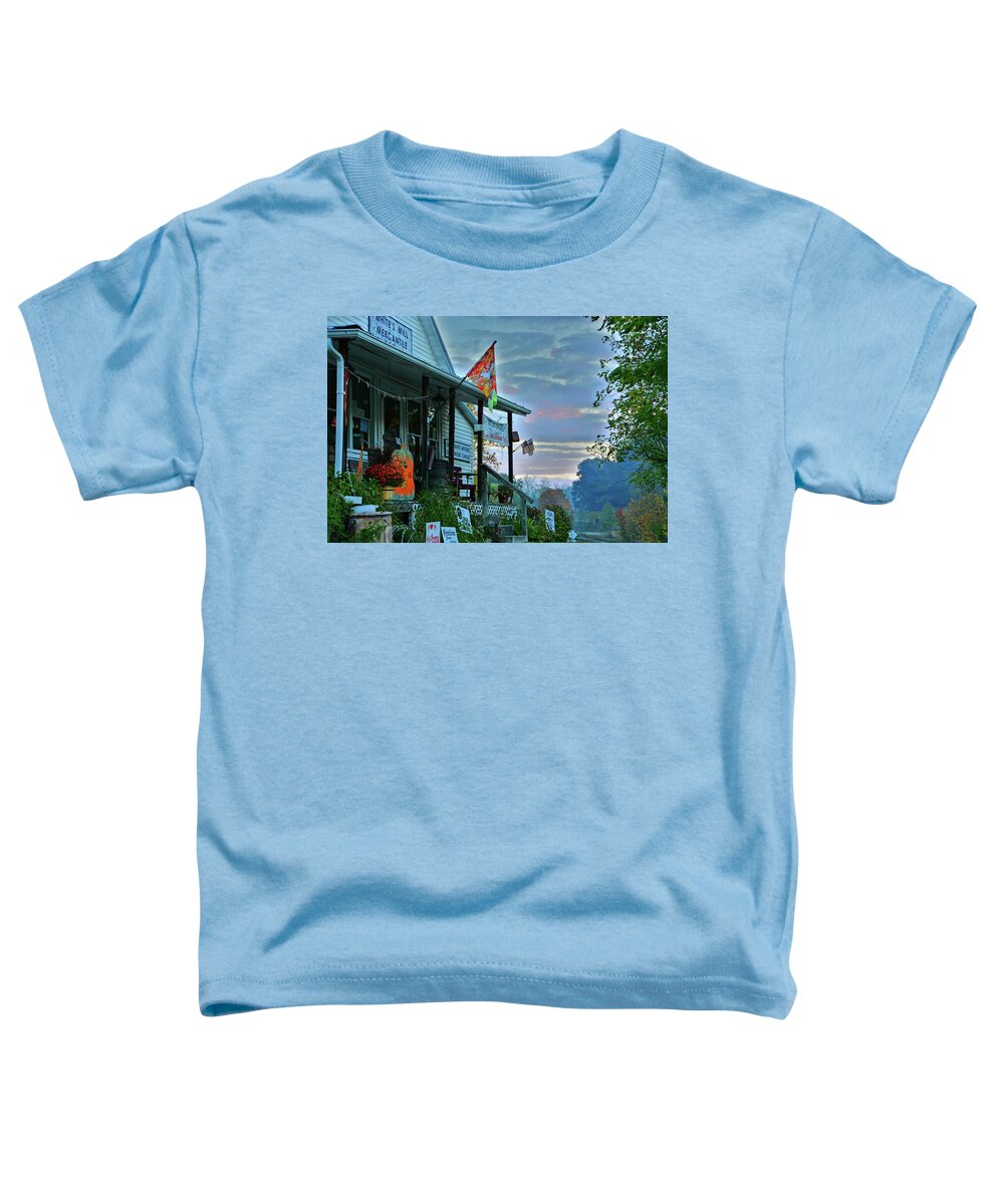 Whites Mill Mercantile Toddler T-Shirt featuring the photograph Whites Mill Mercantile by Ben Prepelka