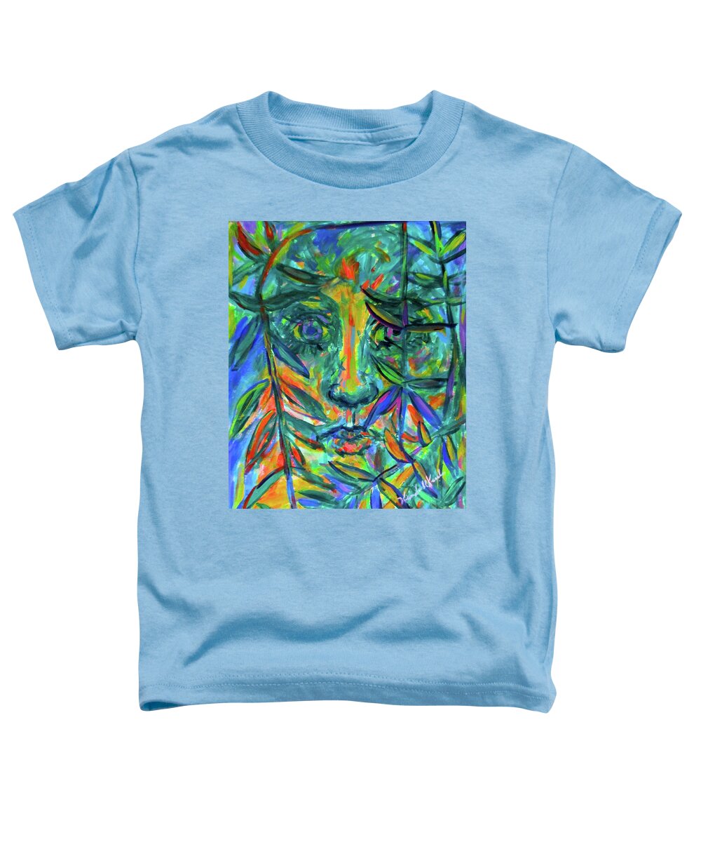 Eye Prints For Sale Toddler T-Shirt featuring the painting Willow Eye Stage One by Kendall Kessler
