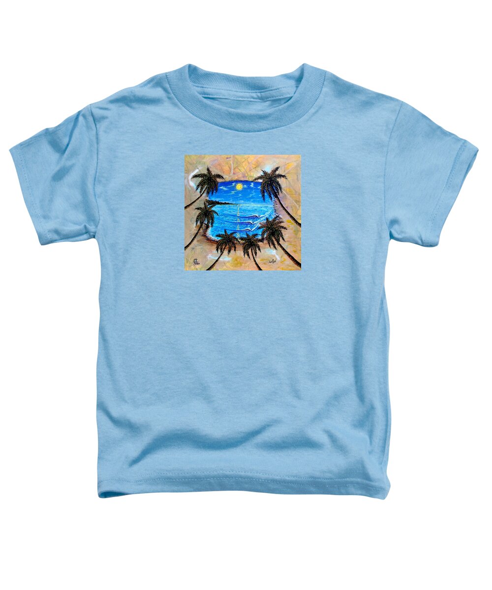 Tropical Toddler T-Shirt featuring the painting Your vision by Paul Carter