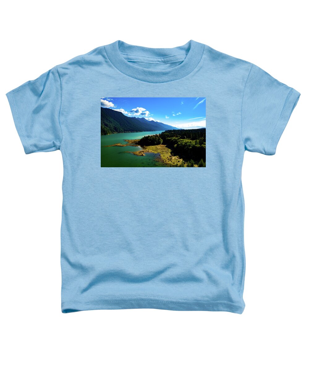 Steve Bunch Toddler T-Shirt featuring the photograph Baker Lake in the fall #1 by Steve Bunch