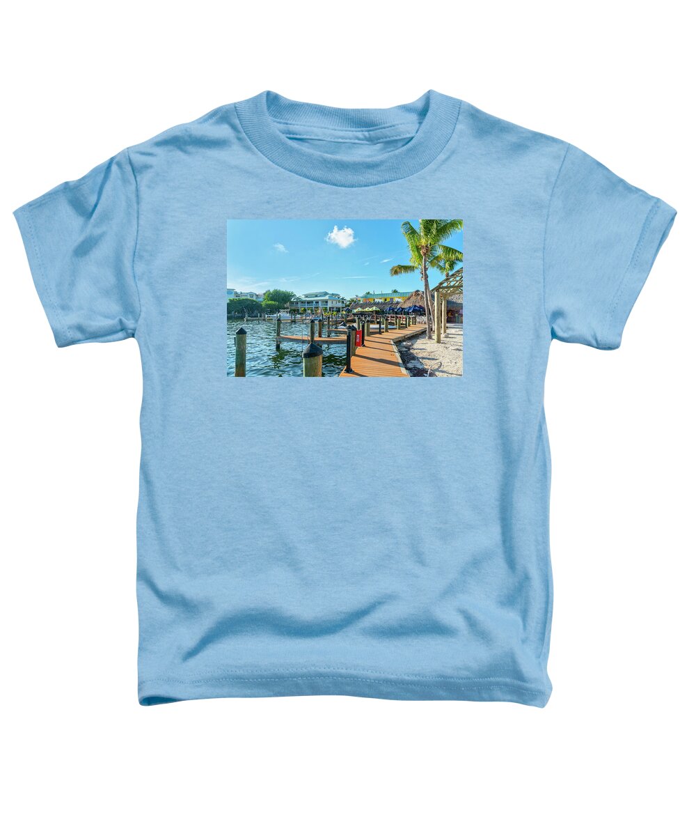 Estock Toddler T-Shirt featuring the digital art Restaurant, Islamorada, Florida #11 by Laura Zeid