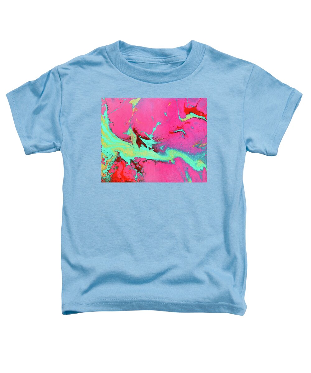 Fluid Toddler T-Shirt featuring the painting Babble by Jennifer Walsh