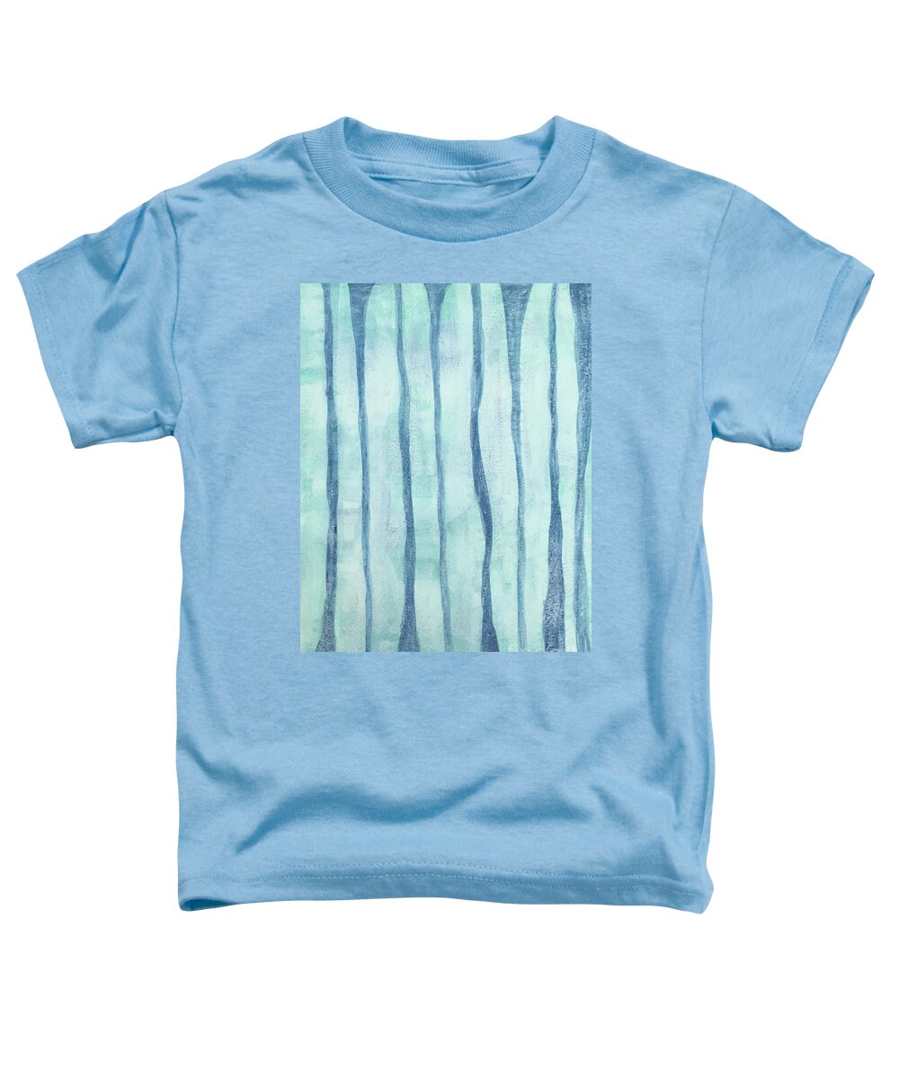 Beach Collection Toddler T-Shirt featuring the painting Beach Collection Beach Water Lines 2 by Annette M Stevenson