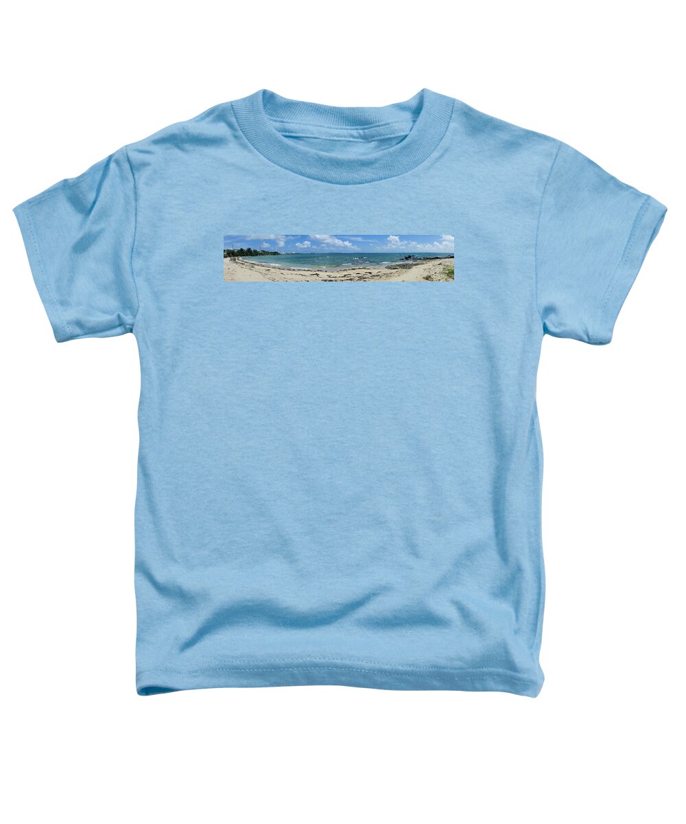 Beach Toddler T-Shirt featuring the photograph Beach Panorama by Eric Hafner