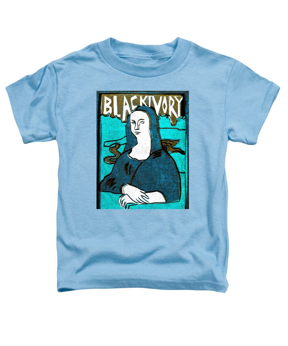 Mona Lisa Toddler T-Shirt featuring the relief Black Ivory Mona Lisa 15 by Edgeworth Johnstone