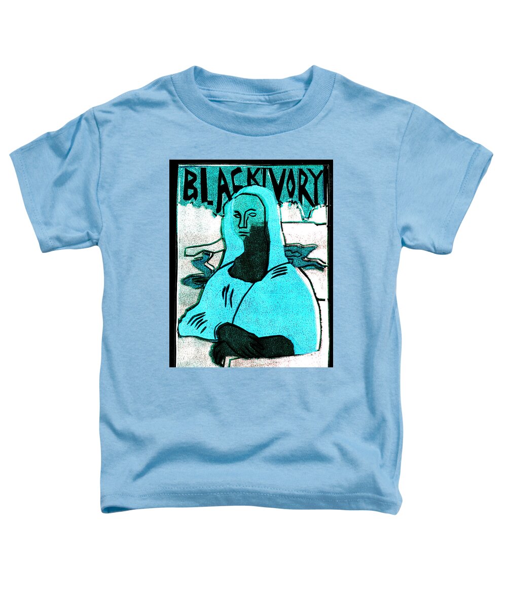 Mona Lisa Toddler T-Shirt featuring the relief Black Ivory Mona Lisa 17 by Edgeworth Johnstone