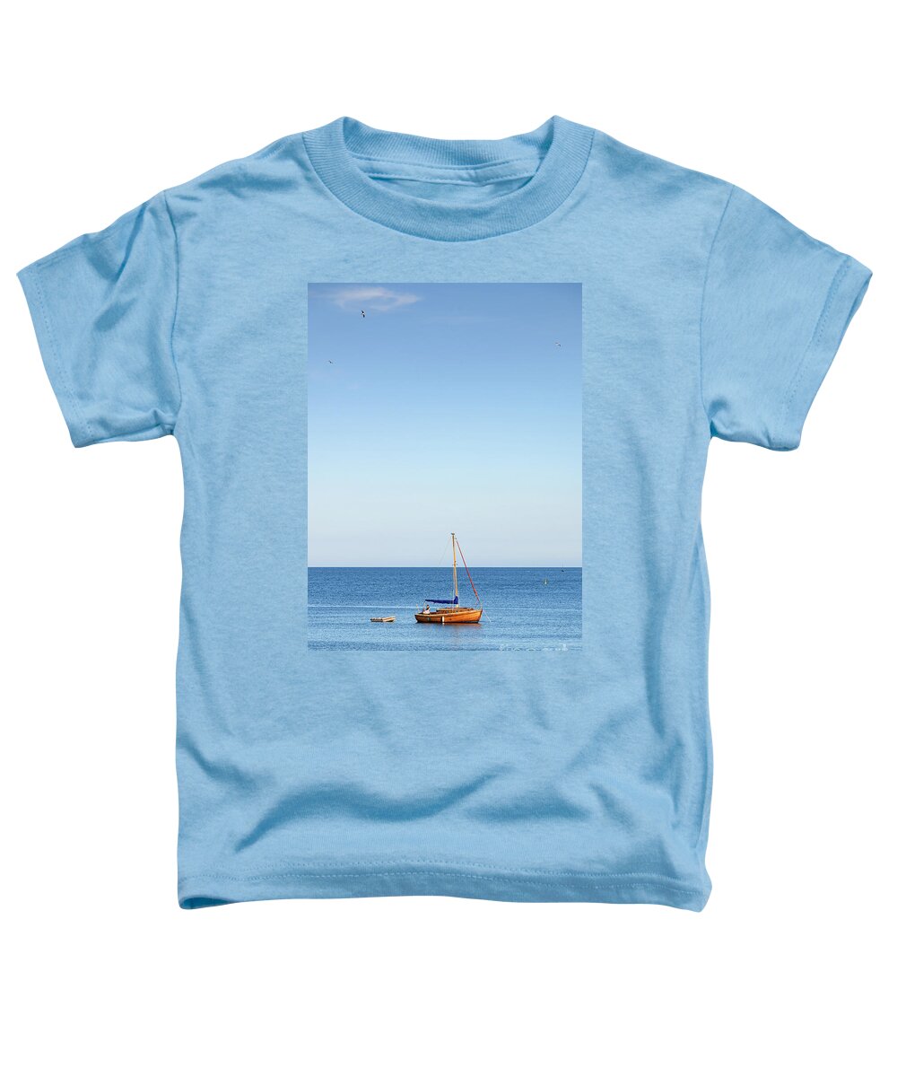 Weymouth Toddler T-Shirt featuring the photograph Boat in harbour by Colin Rayner