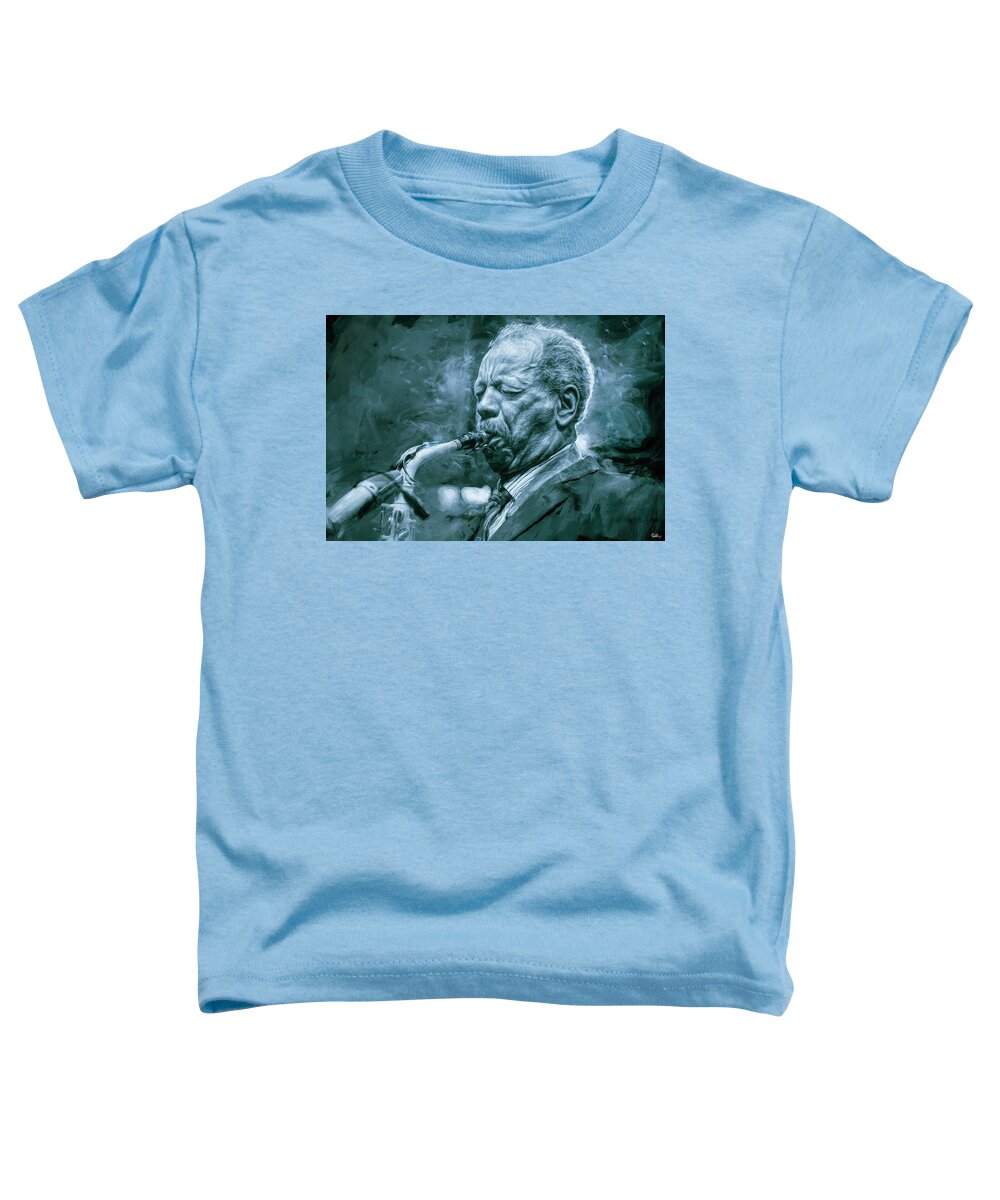 Ornette Coleman Toddler T-Shirt featuring the mixed media Broadway Blues, Ornette Coleman by Mal Bray