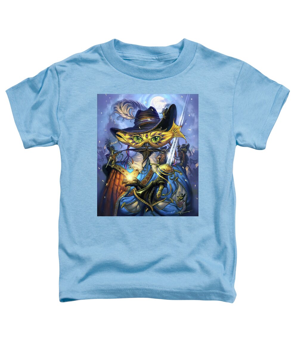 Jeff Haynie Toddler T-Shirt featuring the painting Cavalier Cat by Jeff Haynie