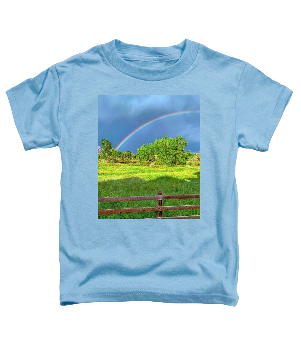 Cherry Toddler T-Shirt featuring the photograph Cherry Creek Rainbow 1 by Robert Meyers-Lussier