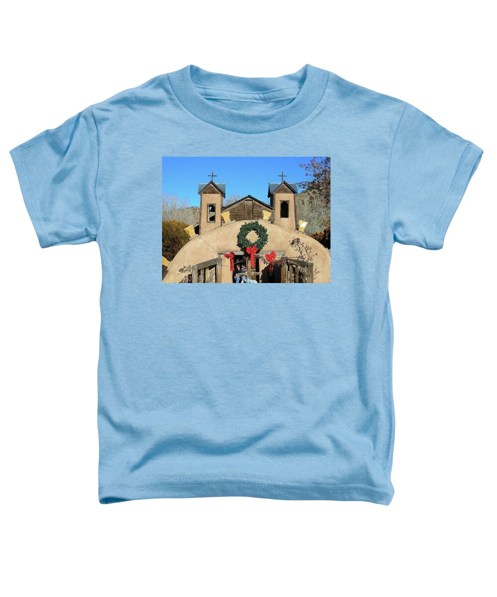 El Santuario De Chimayo Toddler T-Shirt featuring the photograph Chimayo Christmas by Glory Ann Penington
