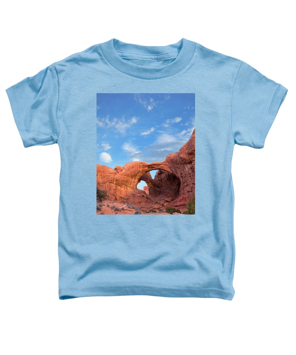 00565368 Toddler T-Shirt featuring the photograph Double Arch, Arches National Park, Utah by Tim Fitzharris