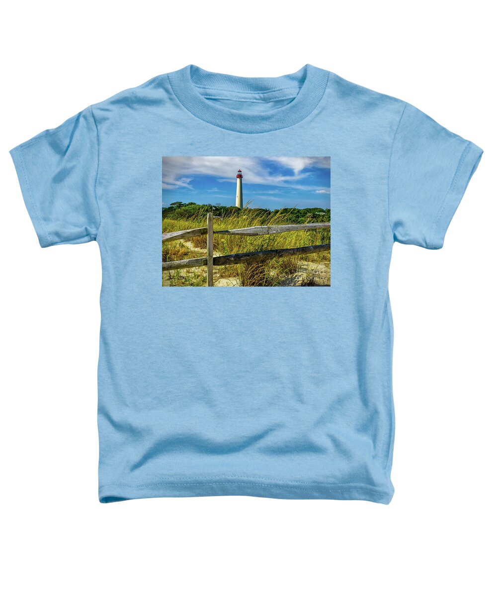 Atlantic Coast Toddler T-Shirt featuring the photograph Dunes at Cape May Light by Nick Zelinsky Jr