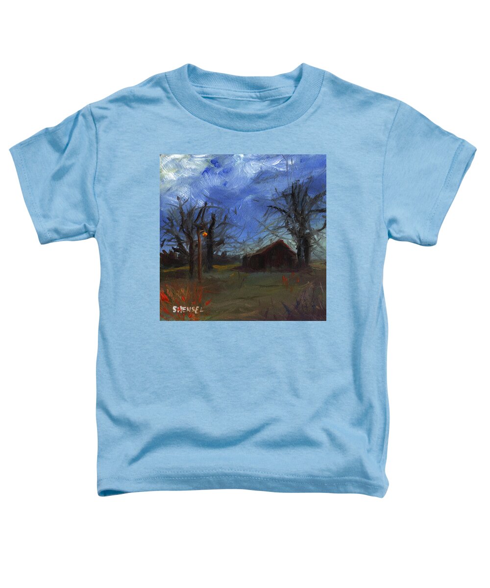 Painting Toddler T-Shirt featuring the painting Fading Winter Light by Susan Hensel