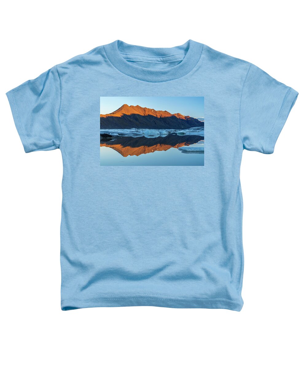 Estock Toddler T-Shirt featuring the digital art Iceland, East Iceland, Austurland, Heinabergslon Glacial Lagoon by Sebastian Wasek