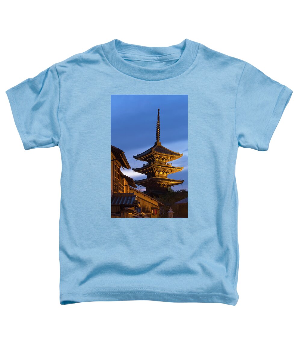 Estock Toddler T-Shirt featuring the digital art Japan, Kyoto, Yasaka Pagoda by Mark Thomas
