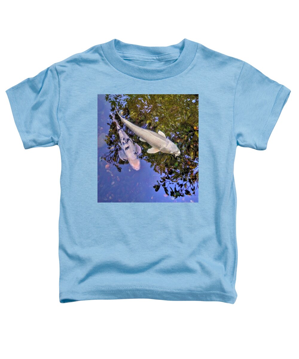 Koi Toddler T-Shirt featuring the photograph Kindred Koi by Peter Mooyman
