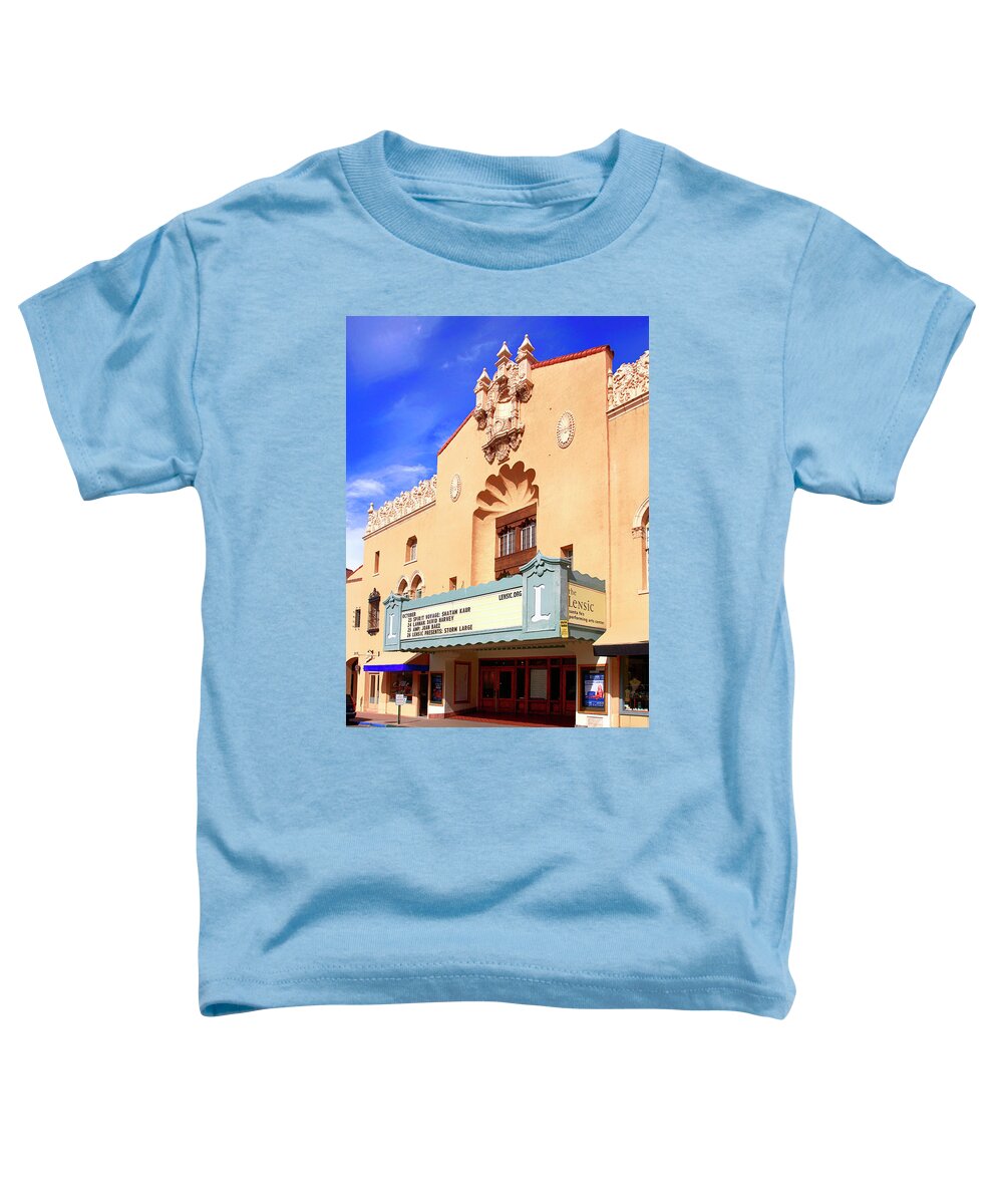 Lensic Toddler T-Shirt featuring the photograph Lensic Performing Arts Center by Chris Smith