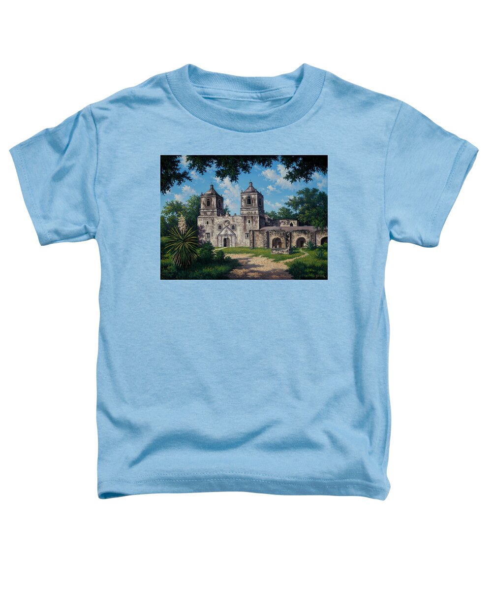 Mission Toddler T-Shirt featuring the painting Mission Concepcion by Kyle Wood