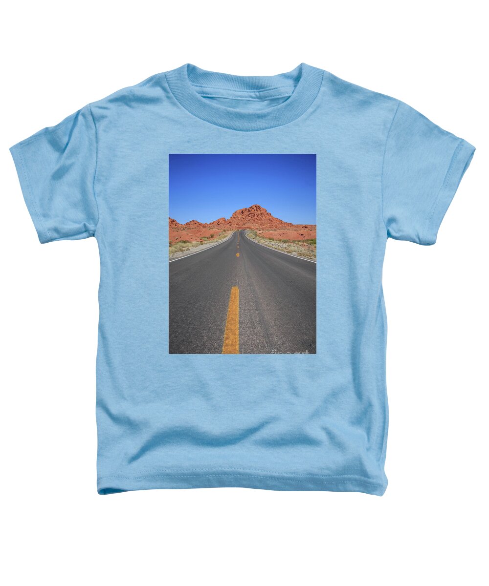 Valley Of Fire Toddler T-Shirt featuring the photograph Open Road Valley of Fire by Edward Fielding