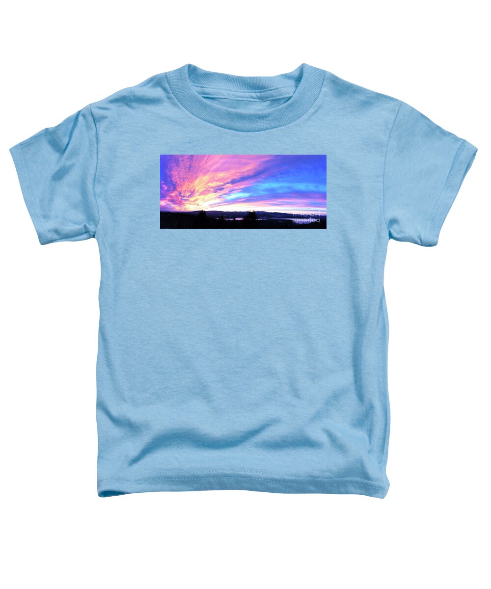 Sunset Toddler T-Shirt featuring the photograph Sunset Sky over Newfound Lake by Xine Segalas