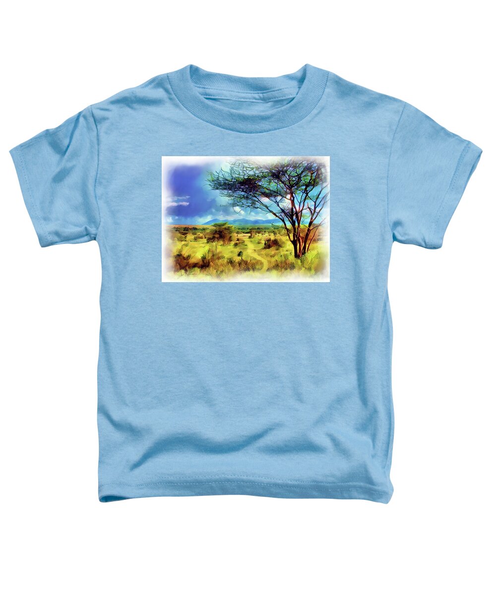 Africa Toddler T-Shirt featuring the painting Safari Trail by Joel Smith