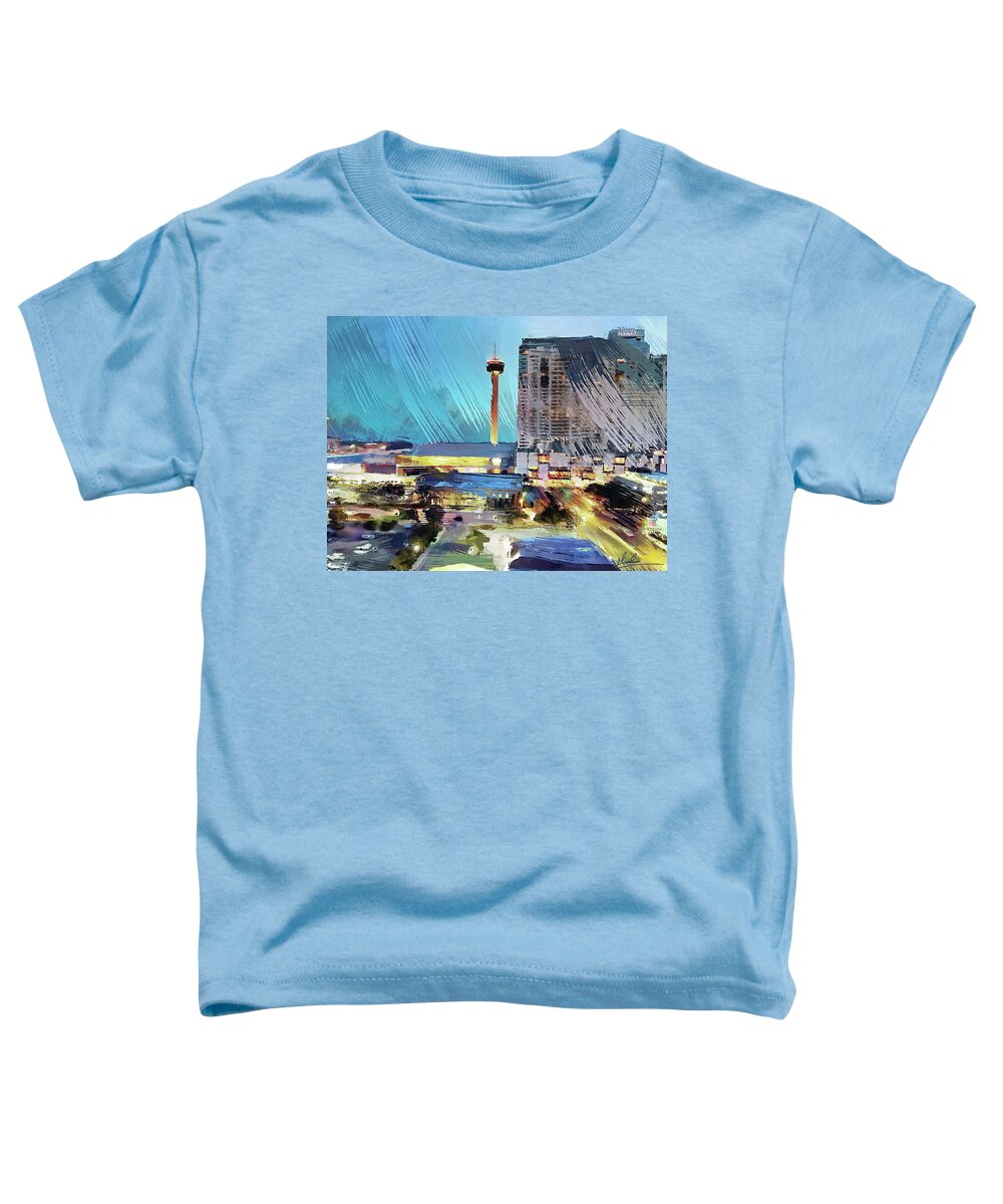 Tower Of The Americas Toddler T-Shirt featuring the photograph San Antonio Lights by GW Mireles