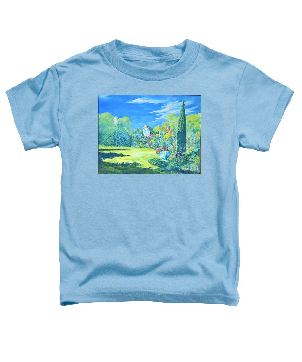 Morning Toddler T-Shirt featuring the painting The Gardener by ML McCormick