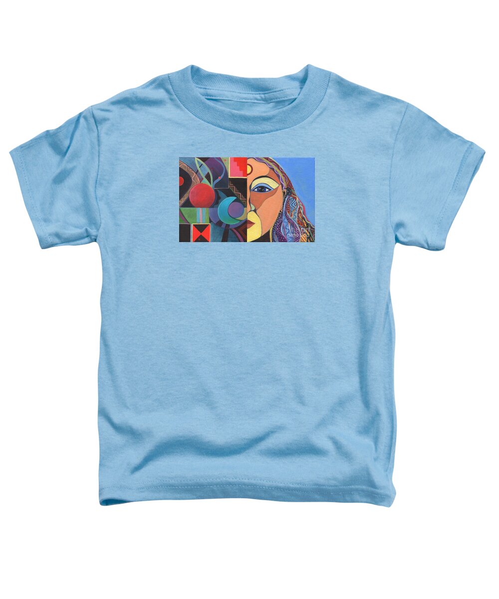 The Unknown Factors 1 By Helena Tiainen Toddler T-Shirt featuring the painting The Unknown Factors 1 by Helena Tiainen