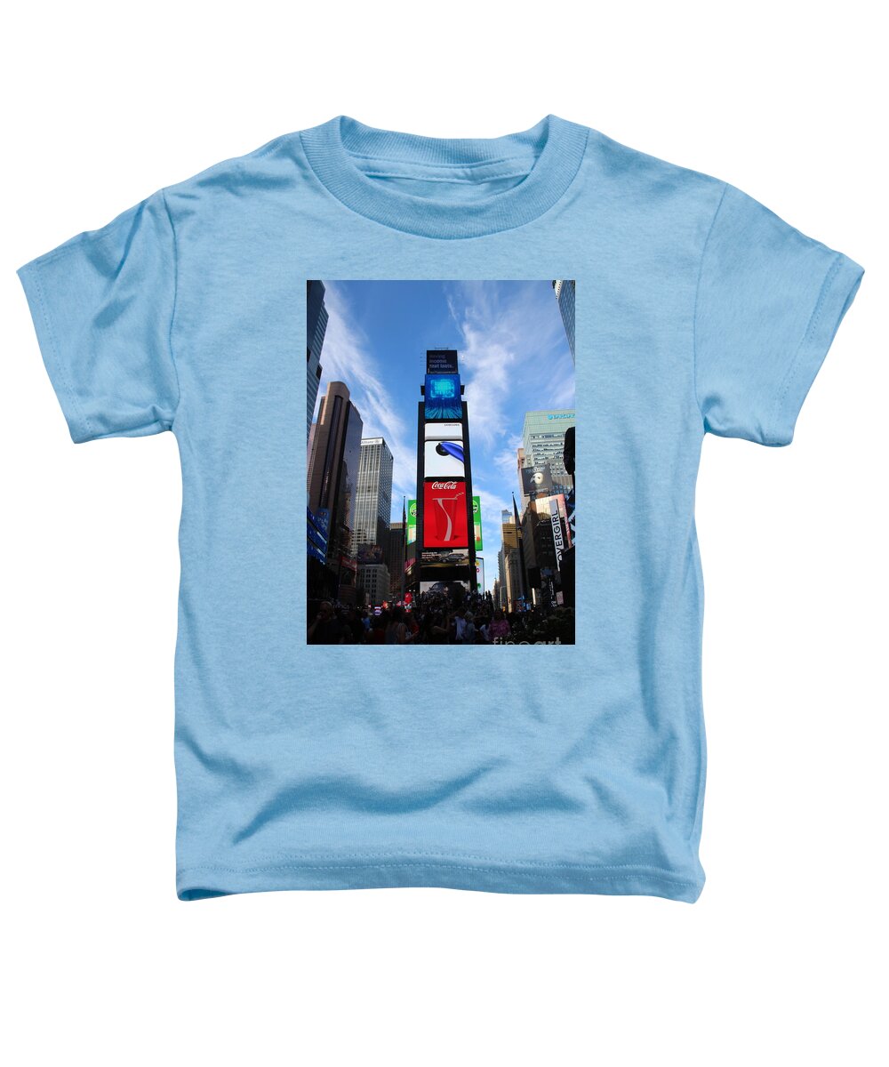 Times Square Toddler T-Shirt featuring the photograph Times Square by Barbra Telfer
