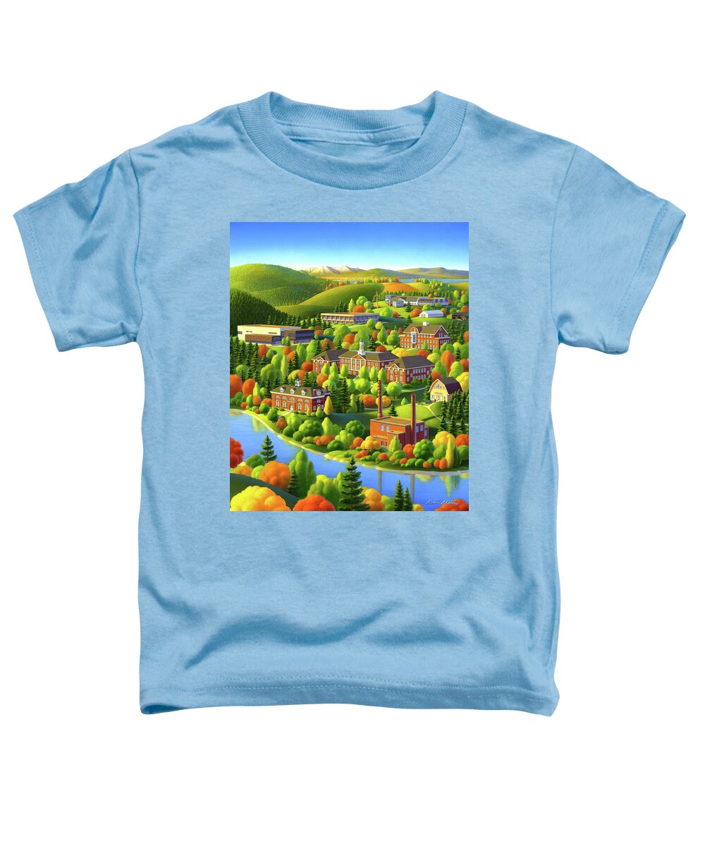 Umaine Toddler T-Shirt featuring the painting University of Maine by Robin Moline