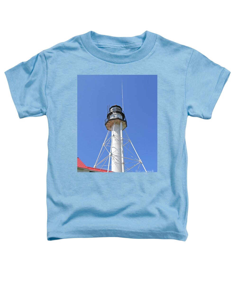 Lighthouse Toddler T-Shirt featuring the photograph Whitefish Point Light by Ann Horn