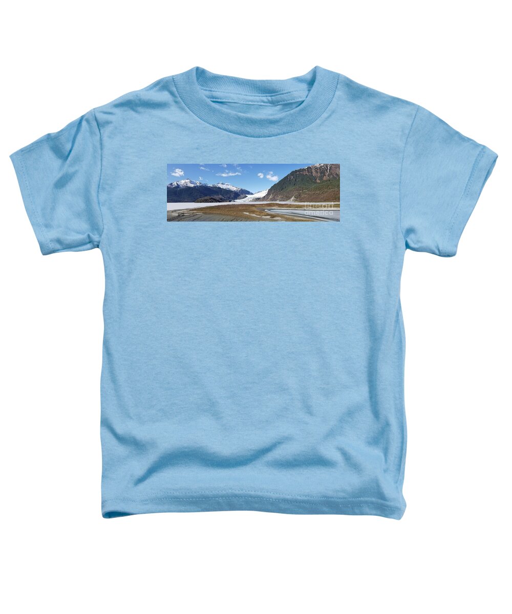 #juneau Toddler T-Shirt featuring the photograph Mendenhall Lake in the Spring by Charles Vice