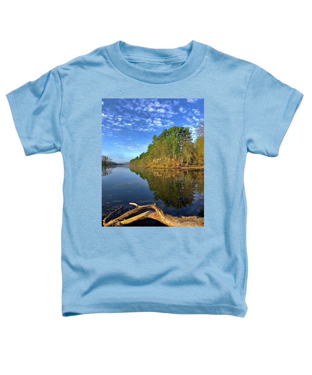 Dawn Toddler T-Shirt featuring the photograph Morning Reflection by Sarah Lilja