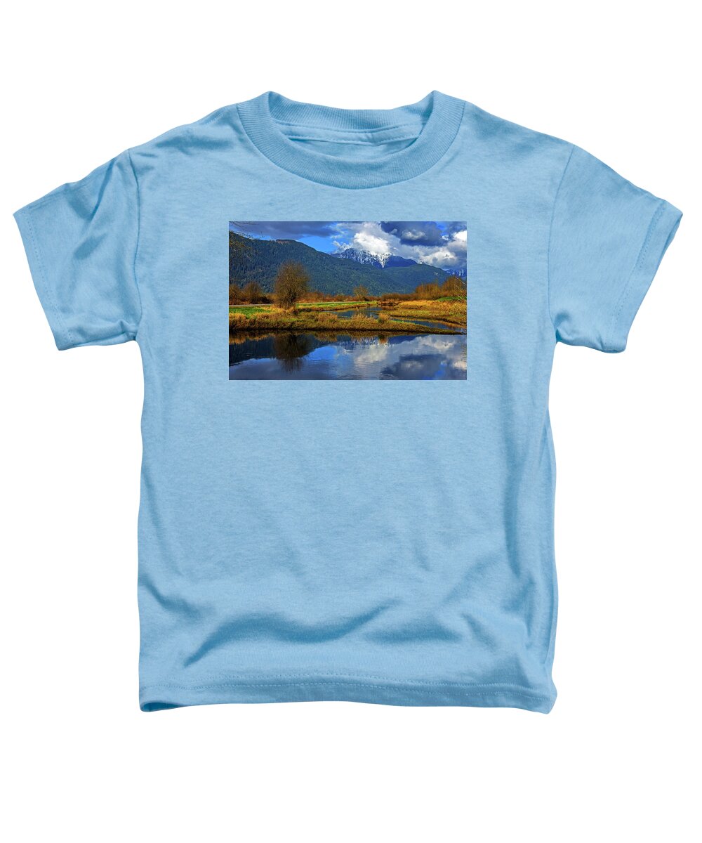 Alex Lyubar Toddler T-Shirt featuring the photograph Pitt Lake Valley, provincial park  #1 by Alex Lyubar