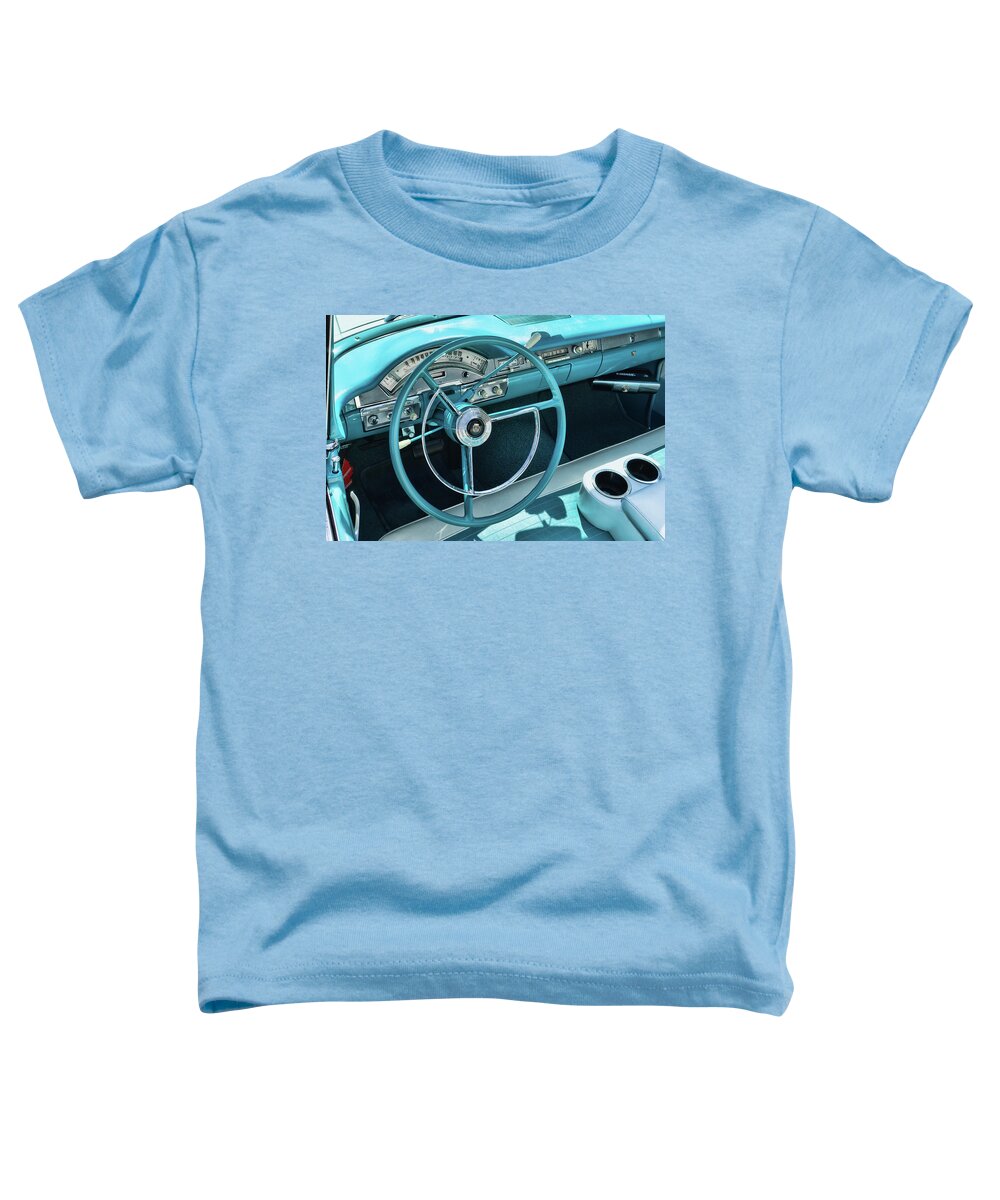 Car Toddler T-Shirt featuring the photograph 1958 Ford Fairlane 500 Sunliner interior by Daniel Adams