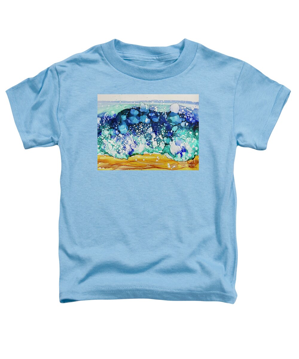Water Toddler T-Shirt featuring the painting Sneaker wave #2 by Shelley Myers