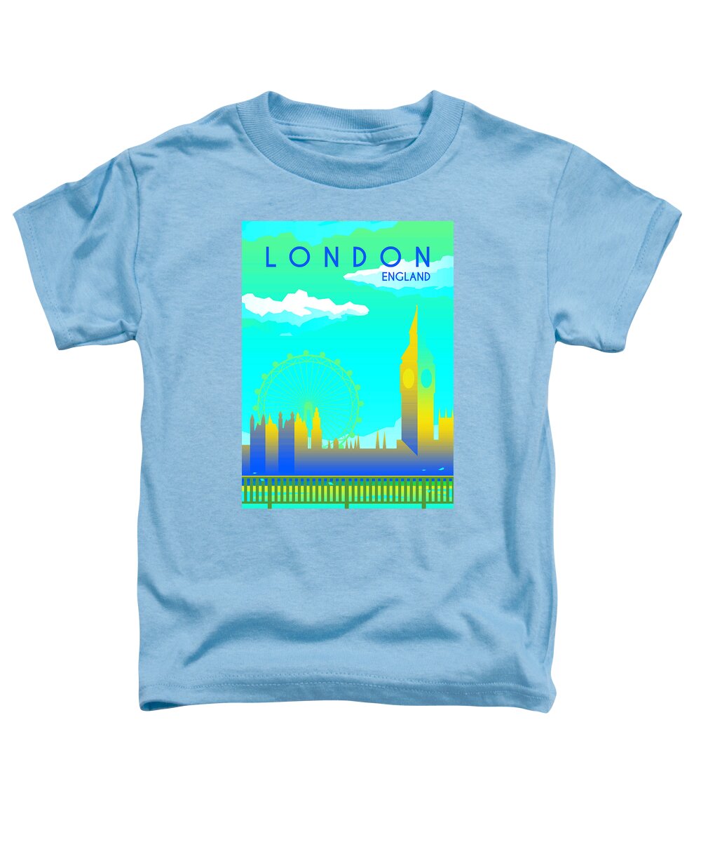 Oil On Canvas Toddler T-Shirt featuring the digital art London #8 by Celestial Images