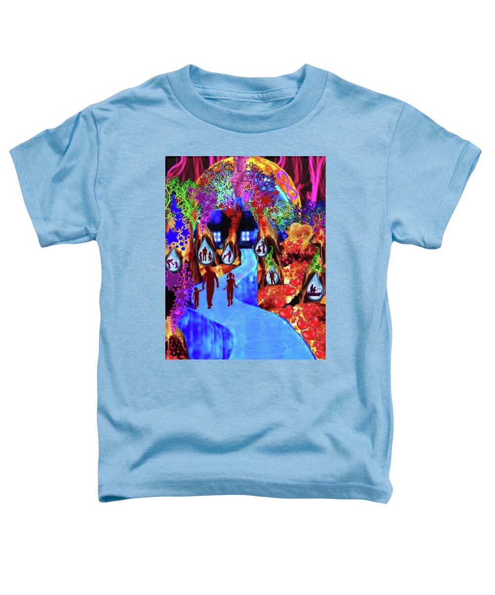 A Fathers Love Poem Toddler T-Shirt featuring the digital art A Fathers Love Home Grown Memories by Stephen Battel