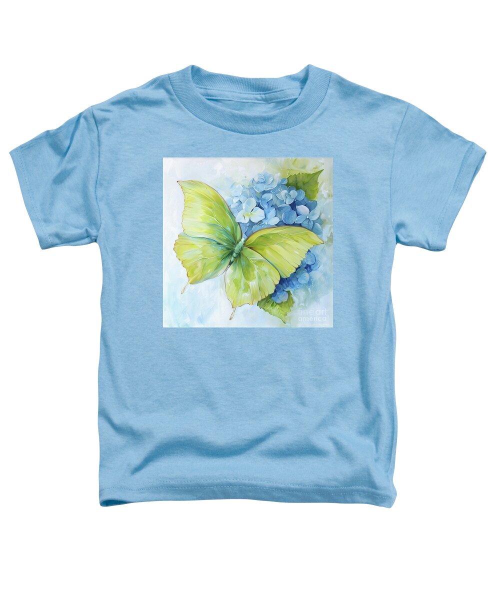 Butterfly Toddler T-Shirt featuring the painting A Garden Gem by Tina LeCour