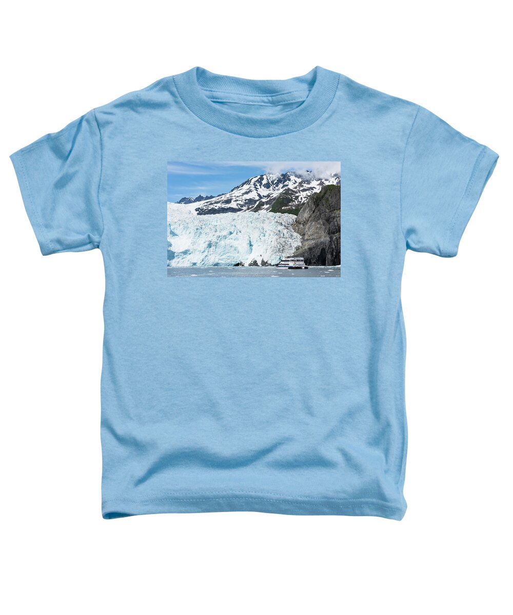 Aialik Toddler T-Shirt featuring the photograph Aialik Glacier by Travel Quest Photography