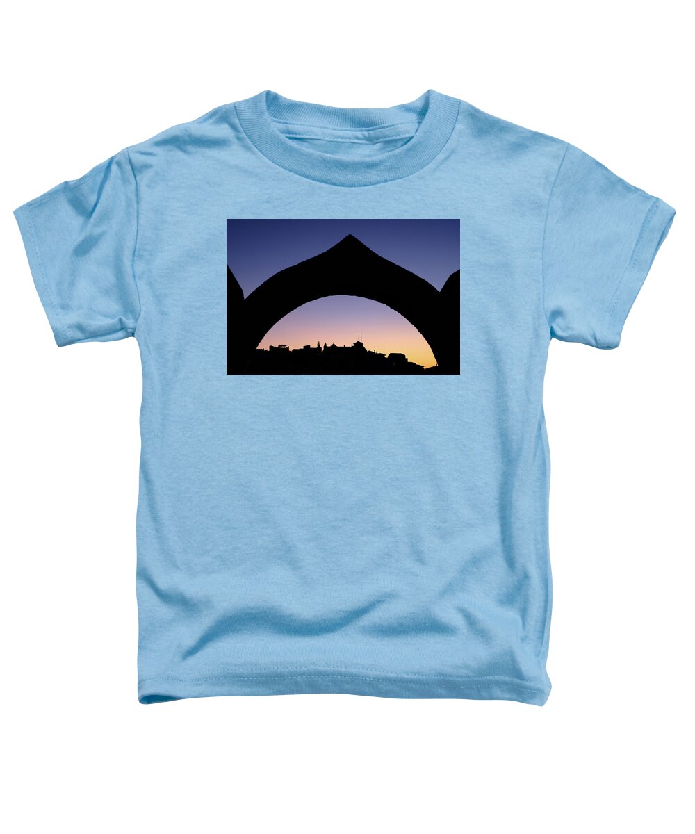 Moorish Toddler T-Shirt featuring the photograph Arch silhouette by Gary Browne