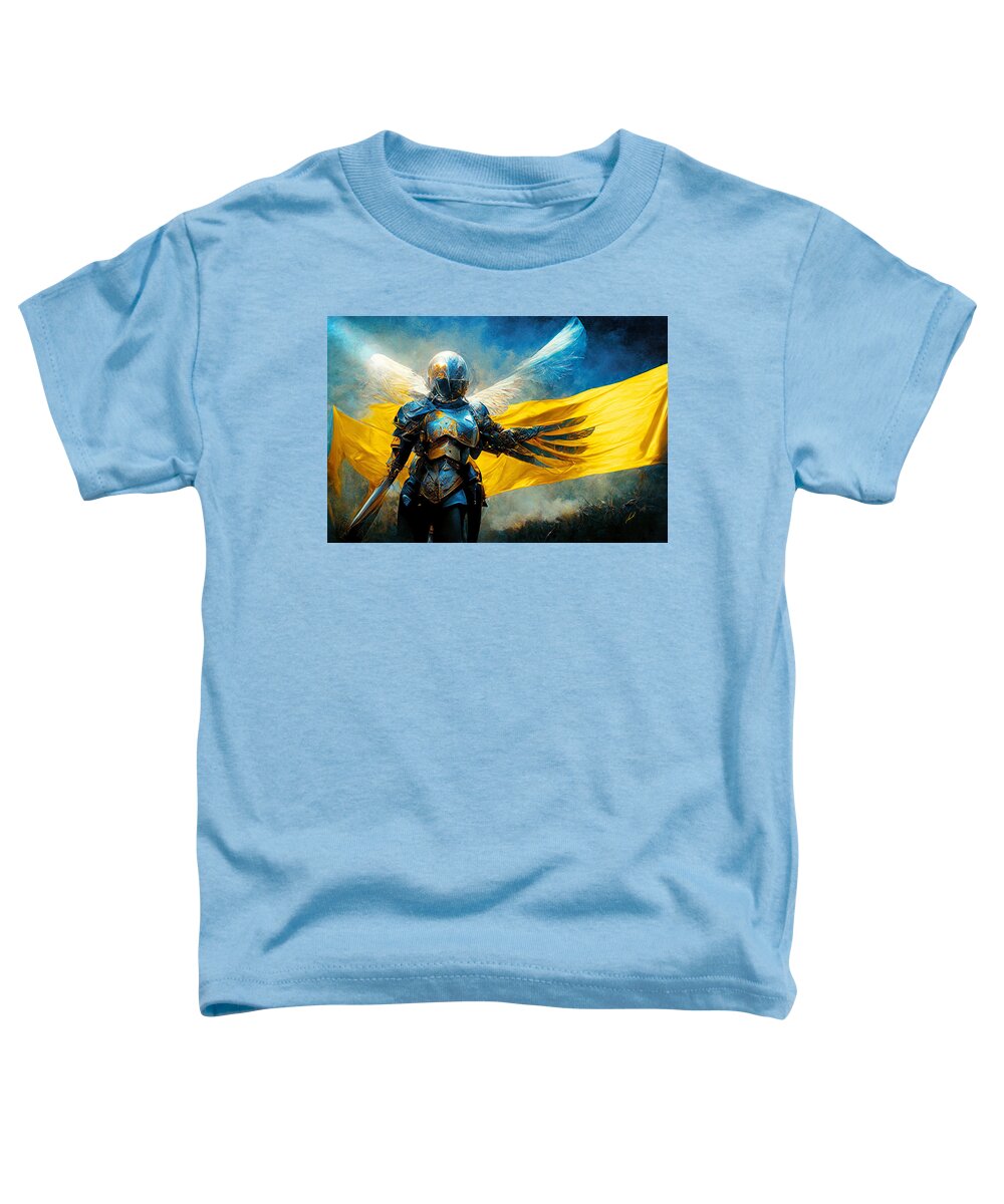 Angel Of Peace Toddler T-Shirt featuring the painting Archangel of Victory by Vart