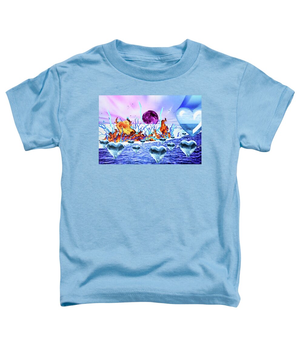  Toddler T-Shirt featuring the digital art As Niagara Falls The Power Of Love Rises by Stephen Battel