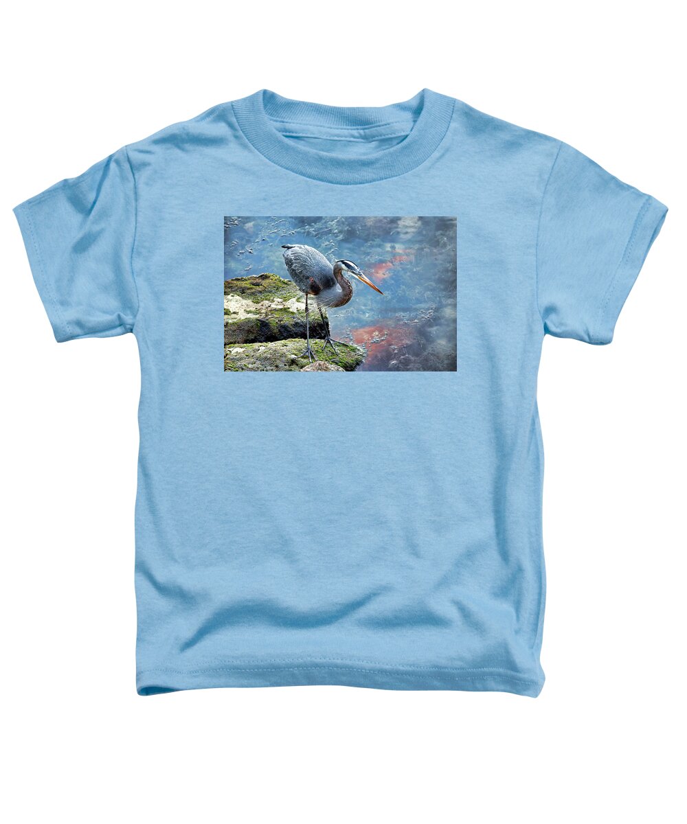 Great Blue Heron Toddler T-Shirt featuring the photograph Big Blue aka Great Blue Heron by HH Photography of Florida