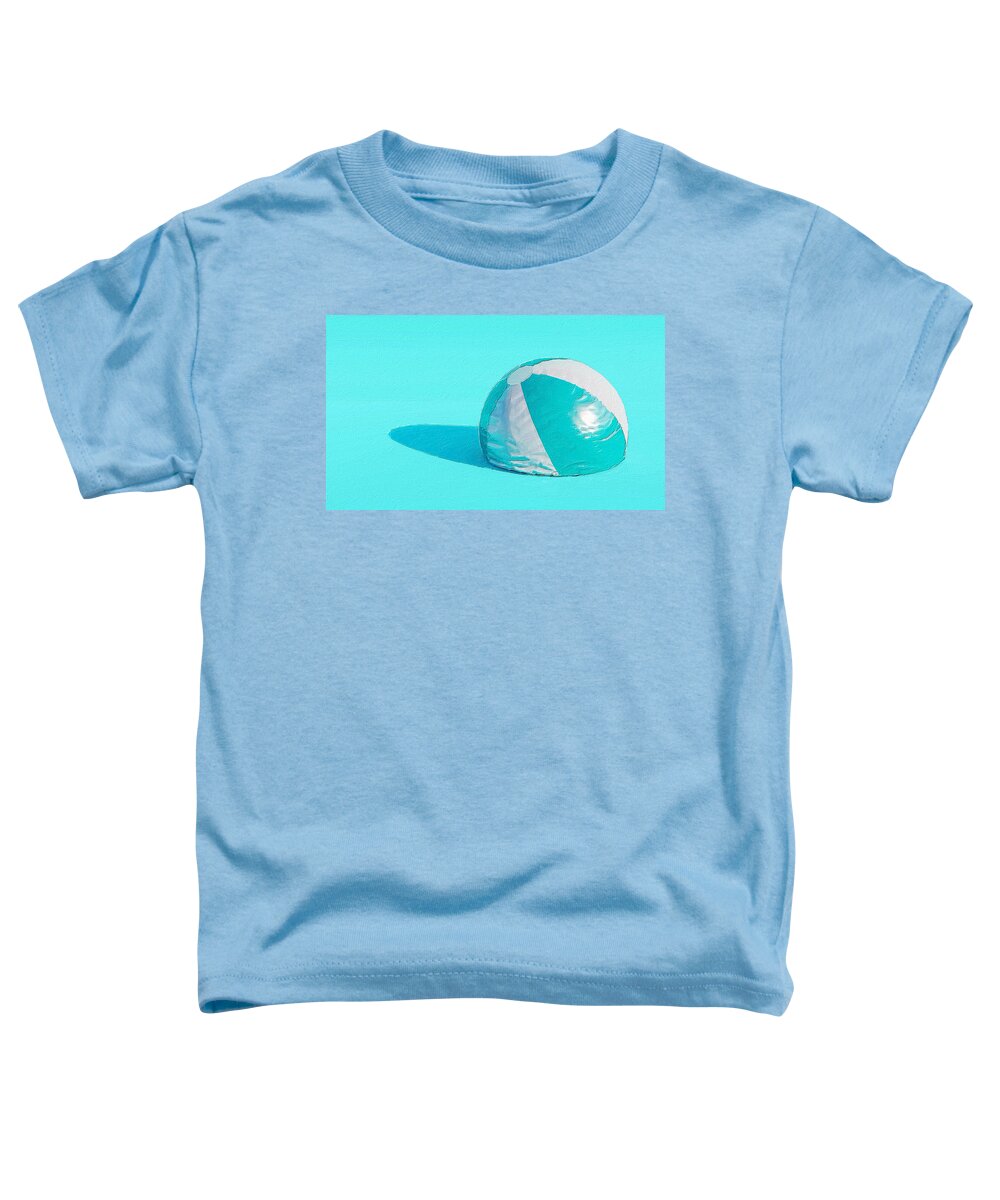 Wave Toddler T-Shirt featuring the painting Blue Beach Ball by Tony Rubino