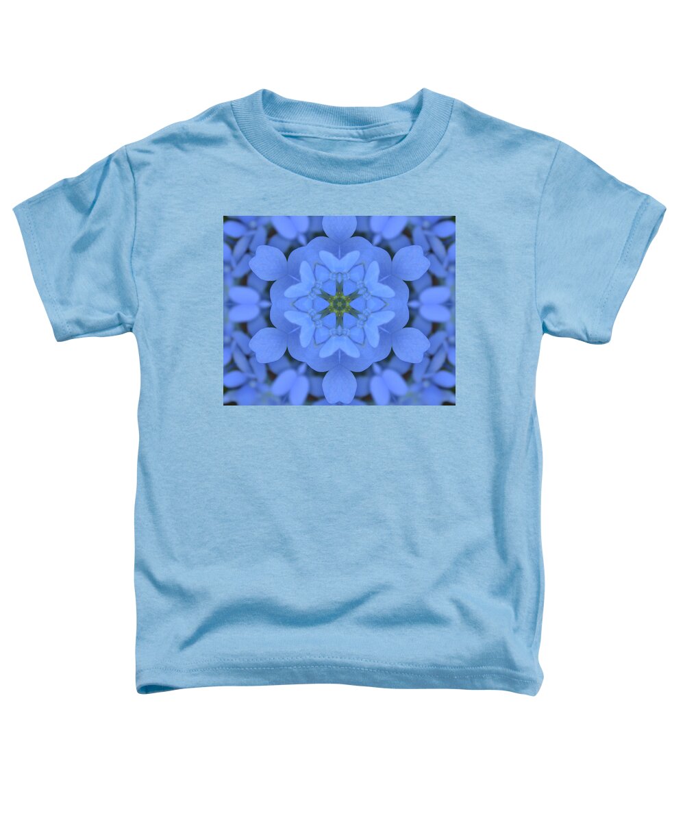 Hydrangea Toddler T-Shirt featuring the photograph Blue Hydrangea Kaleidoscope by Aimee L Maher ALM GALLERY