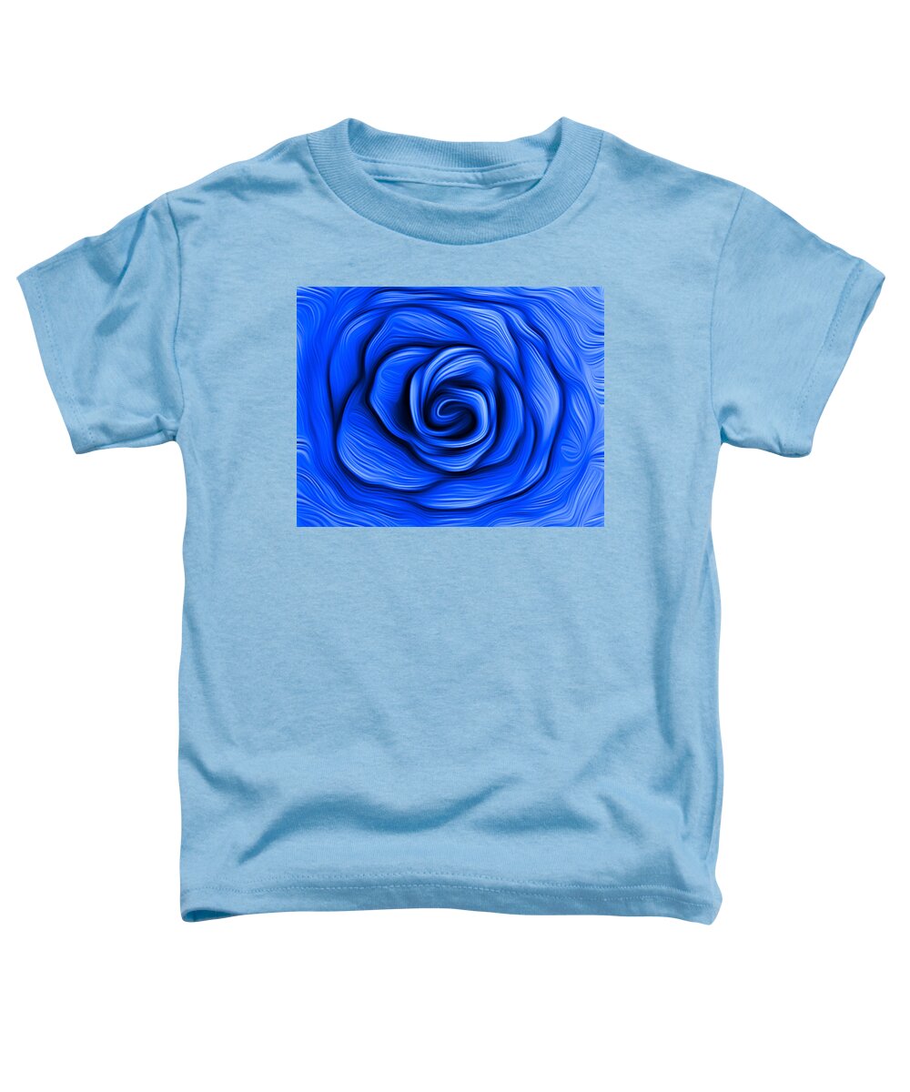 Flower Toddler T-Shirt featuring the digital art Blue Rose by Ronald Mills