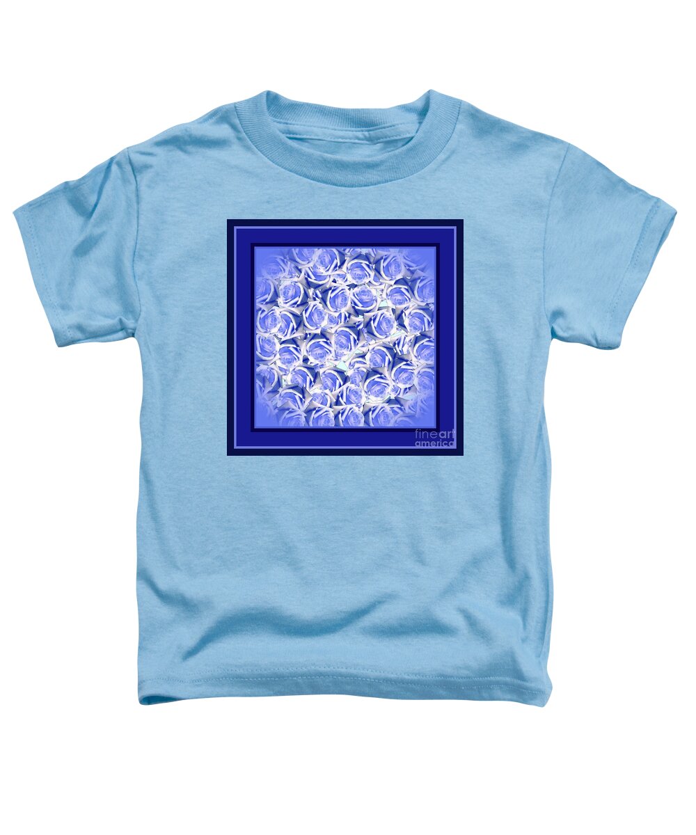 Blue Toddler T-Shirt featuring the digital art Blue Roses 2020 Trending Color by Delynn Addams