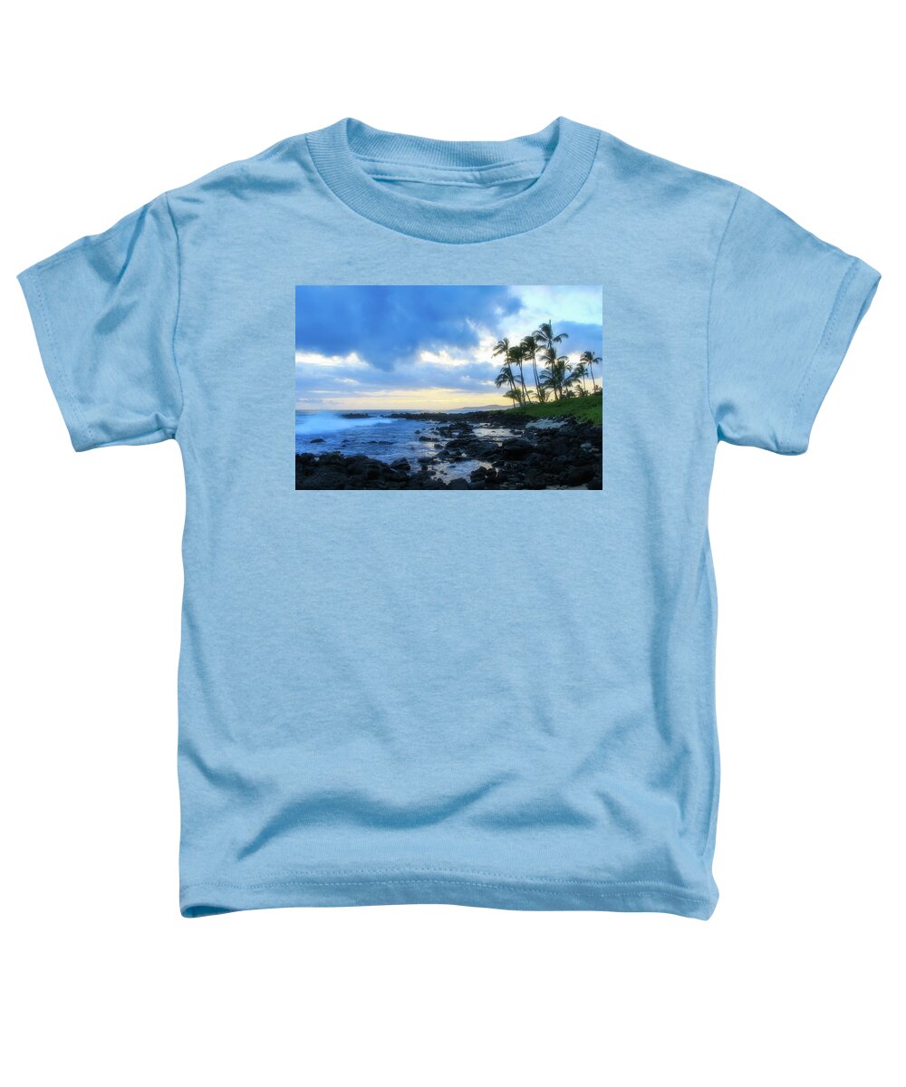 Hawaii Toddler T-Shirt featuring the photograph Blue Sunset on Kauai by Robert Carter